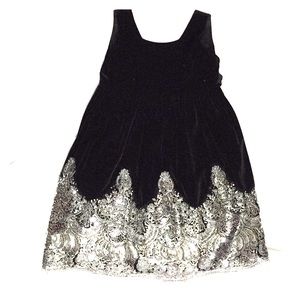 Isabel Garreton black velvet dress with sequins